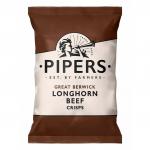 Pipers Gluten-Free Great Berwick Longhorn Beef Crisps Multi-Pack 24 x 40g NWT8317