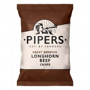 Pipers Crisp Longhorn Beef 24 x 40g NWT8317