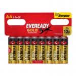 Eveready AA Alkaline Gold 10 x Extra Life 8 Pack NWT8421