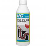 HG Drain & Plug Unblocker, Effectively Removes Blockages & Cleans Blocked Drains 500ml NWT8511