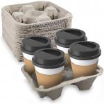 Belgravia Moulded Pulp 4 Cup Carrier x 180s Biodegradable & Recyclable NWT908