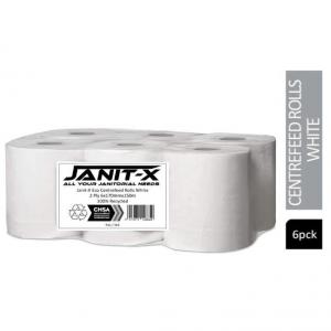 Click to view product details and reviews for Janit X Eco 2 Ply 100 Recycled Centrefeed Roll 150m White Pack Of 6.