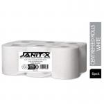 Janit-X Eco 2-Ply 100% Recycled Centrefeed Roll 150m White (Pack of 6) NWT911