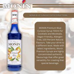MONIN Blue Curacao Cocktail Syrup 700ml (Glass Bottle) NWT961