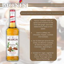 MONIN Gingerbread Cocktail Syrup 700ml (Glass Bottle) - PACK (6) NWT965P