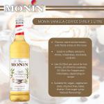 Monin Vanilla Coffee Syrup 1 Litre  NWT975