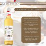 Monin Vanilla Coffee Syrup 1 Litre NWT975