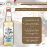 Monin Sugar Free Vanilla Coffee Syrup 1 Litre - PACK (6) NWT978P