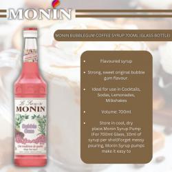 MONIN Bubblegum Cocktail Syrup 700ml (Glass Bottle) NWT982