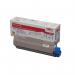 The image shows a cyan Oki ink cartridge with the label Oki C5650 2K Toner Cartridge in bold font. The cartridge has a clear plastic exterior with the Oki logo printed on it. The label also states 43872307 OK03979 in smaller font. The cartridge appears full and ready for use.