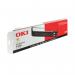The picture shows a pack of Oki Ink Cartridges, specifically the Oki Microline 3410 Fabric Ribbon in black. The pack is labeled 09002308 and features the OK3410 model. The cartridges are neatly packed and ready to be used for high-quality printing.