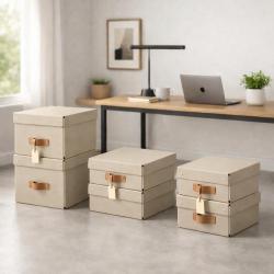Leitz Beige Puro Storage Box Bundle