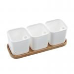Eden Herb Self Watering Pot Set of 3 12cm White 698500 OT98500
