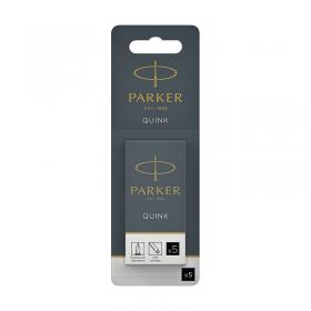 Parker Quink Permanent Ink Cartridge 12x5 Black (Pack of 60) S0881570 PA03061