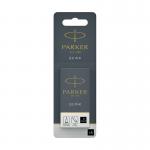The image features a bundle of Parker pens and refill cartridges, the sleek design and glossy black finish catching the eye. The 60-pack of Quink Permanent Ink Cartridges sits neatly alongside, promising a long-lasting supply of high-quality ink.