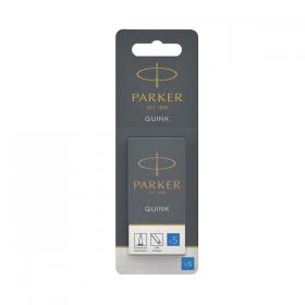 Parker Quink Permanent Ink Cartridge 12x5 Blue (Pack of 60) S0881580 PA03062