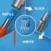 Parker Jotter Original Ballpoint Pen Medium Blue Barrel Blue Ink 2076052 PA76052