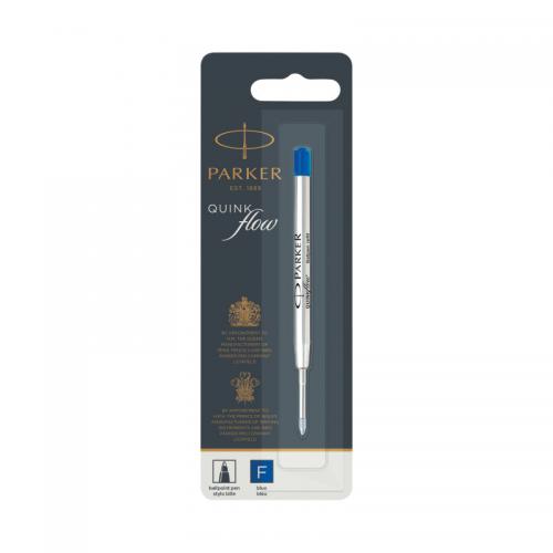 Parker Quink Ballpoint Pen Refill Fine Blue Blister (Pack of 12) 1950368 PA90954