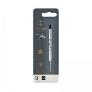 Parker Quink Ballpoint Pen Refill Medium Black Blister Pack of 12
