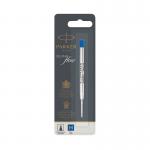 Parker Quink Ballpoint Pen Refill Medium Blue Blister (Pack of 12) S0909580 PA90958