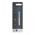 A sleek image of fully-stocked Parker Parker pens and refills, including a pack of 12 Parker Rollerball Refills in a medium blue shade. The bold packaging and smooth design of the pens and refills convey a sense of elegance and professionalism. Perfect for any writing task.