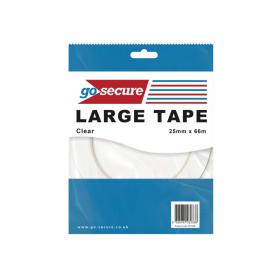 GoSecure Large Tape 25mmx66m Clear (Pack of 24) PB02299 PB02299