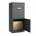 Phoenix Front Loading Smart Pacel Box PB1121AAK in Graphite Grey with Key Lock PB1121AAK