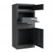 Phoenix Front Loading Smart Pacel Box PB1121AAK in Graphite Grey with Key Lock PB1121AAK