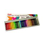 Pentel Oil Pastels Set of 12 Assorted Large 24 Pack GHT-24 PE01660