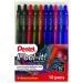 Pentel Feel-it Retractable Ballpoint Pen Fine Assorted (Pack of 10) YBX417/10-M