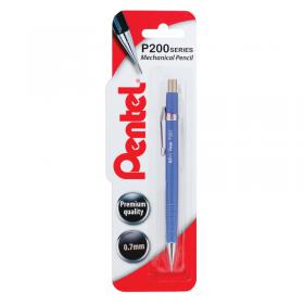 Pentel P200 Automatic Pencil Medium 0.7mm Blue Barrel XP207 PE02703