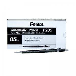 Pentel P200 Automatic Pencil Fine 0.5mm Black Barrel Pack of 12 P205