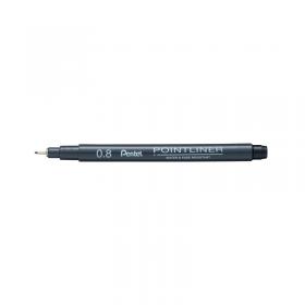 Pentel Pointliner Pigment Liner 0.8mm Black (Pack of 12) S20P-8A PE04198