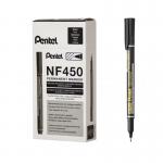 Pentel Permanent Marker Extra Fine Black (Pack of 12) NF450-A PE04284