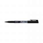 The photo shows a pack of 12 Pentel Permanent Markers, with a fine black tip. The sleek design and bold labeling indicate the high quality of these markers. They are neatly arranged and ready for use.