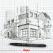 Pentel Pointliner Assorted Sizes Black (Pack of 5) YS20P5-A PE05516