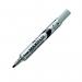 A photo of Pentel Whiteboard Pens shows a pack of 12 black markers. They feature a fine bullet tip and use Maxiflo liquid ink for smooth writing. The design is sleek and modern.