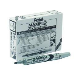 Pentel Maxiflo Whiteboard Marker Fine Black (Pack of 12) PE05693