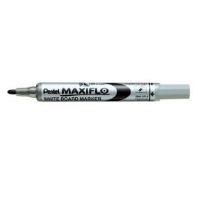 Pentel Maxiflo Whiteboard Marker Fine Black (Pack of 12) MWL5S-A PE05693