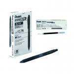 Pentel EnerGel X Retractable Gel Pen Medium Black (Pack of 12) BL107-AX PE05953