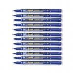 Pentel Permanent Marker Super Fine Point Blue Pack of 12 NFS410-C PE06366
