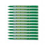 Pentel Permanent Marker Super Fine Point Green Pack of 12 NFS410-D PE06367
