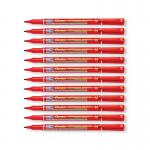 Pentel Permanent Marker Fine Point Red Pack of 12 NM470-B PE06369