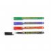 Pentel Permanent Marker Fine Assorted (Pack of 4) YNF450/4-M PE11337