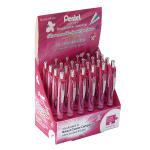 Pentel EnerGel Xm Limited Edition Breast Cancer Campaign 24 Piece Display Black BL77P/2D PE13467