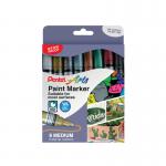 Pentel Paint Marker Medium Bullet Tip Assorted Metallic (Pack of 8) YMMP108MET-M PE15240