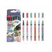 Pentel Paint Marker Fine Bullet Tip Assorted Metallic (Pack of 6) YMSP106MET-M PE15241