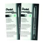 Pentel EnerGel Metal Tip Rollerball Black Buy One Get One Free PE811474