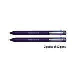 Pentel IZee 4 Colour Ballpoint Pens 1.0mm Assorted Pack of 12 BOGOF PE811490