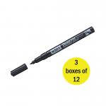 Pentel N50S Mkr Bullet Blk x12 3For2